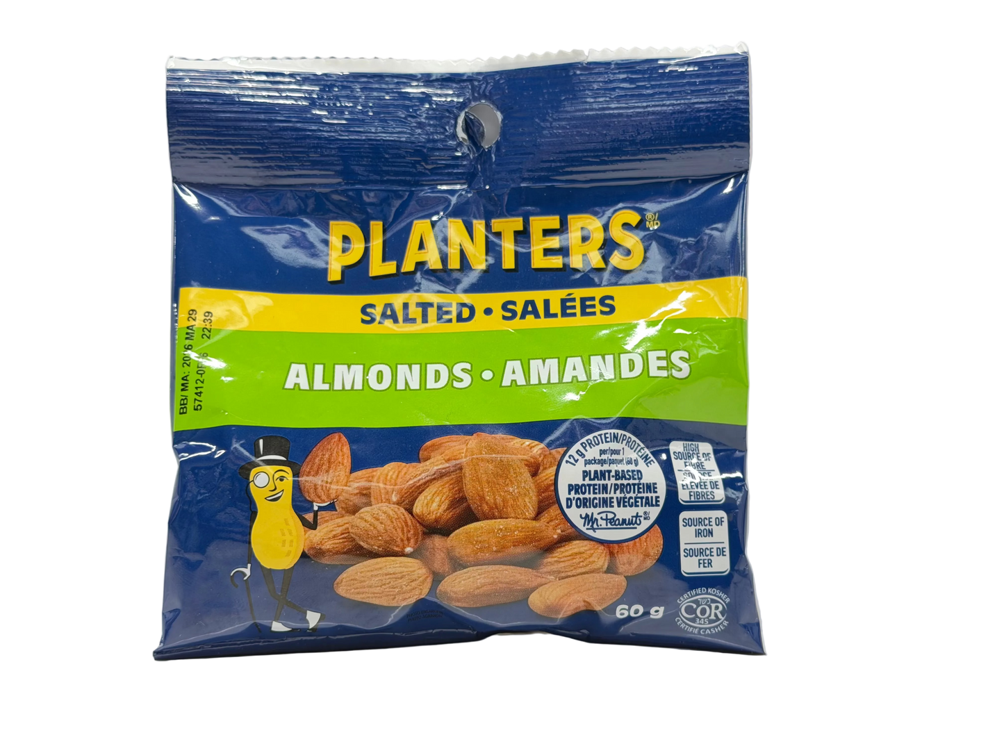 Planters Salted Almonds 60g