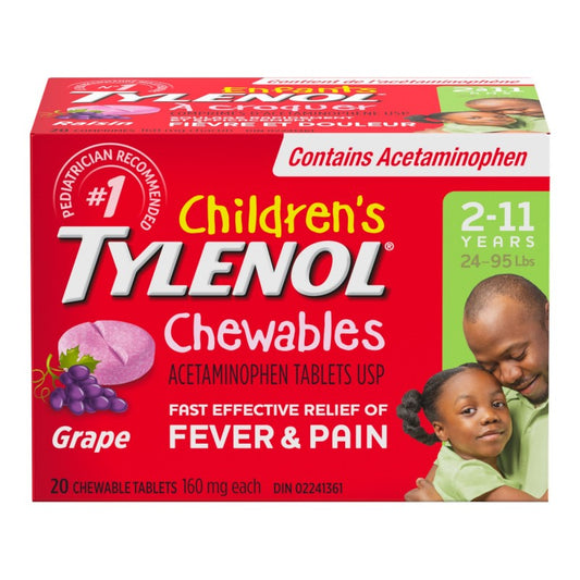 Tylenol Children’s Chewable Grape 2-11 years 20pk