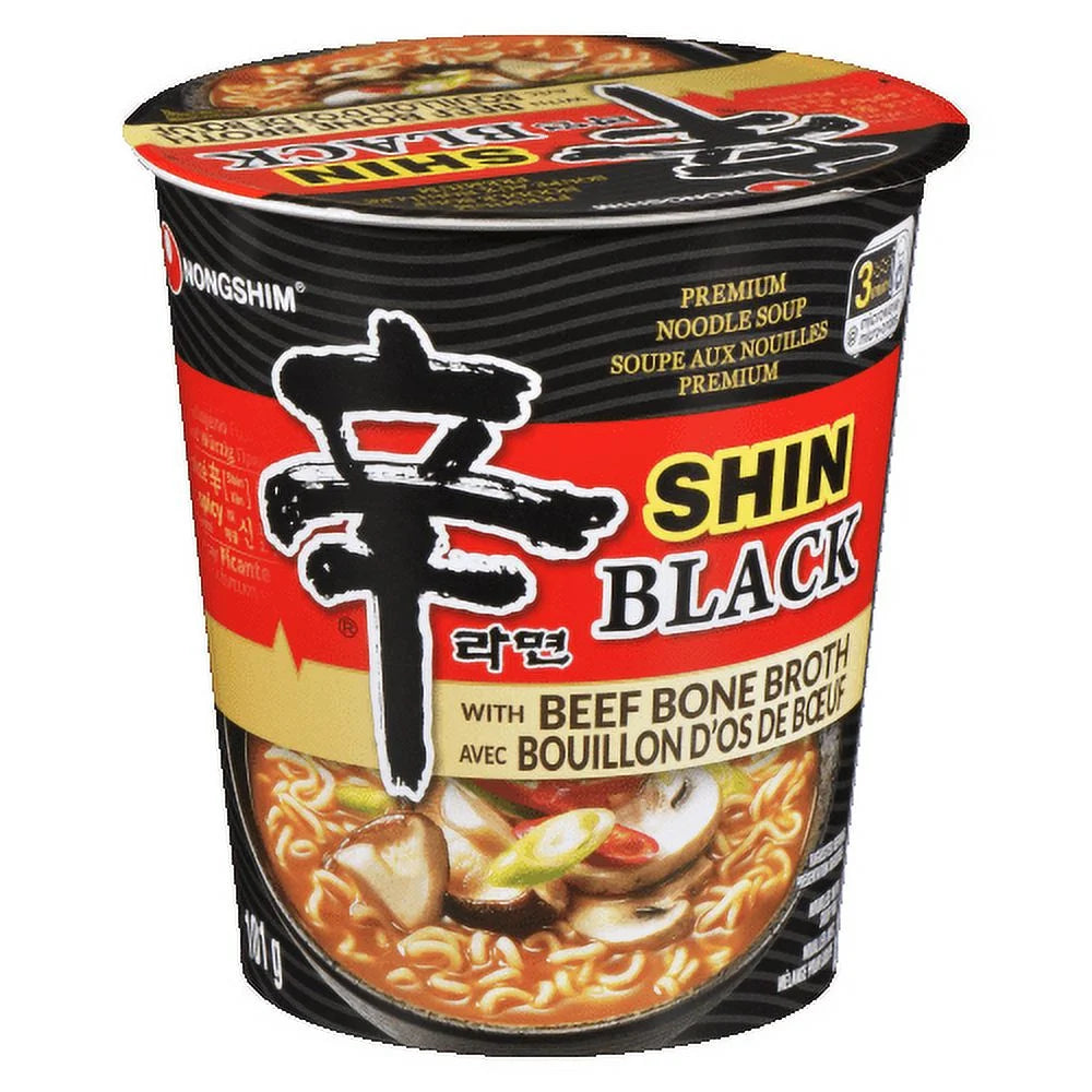Nongshim Shin Ramyun Black Beef Bone Broth Cup Noodles 101g