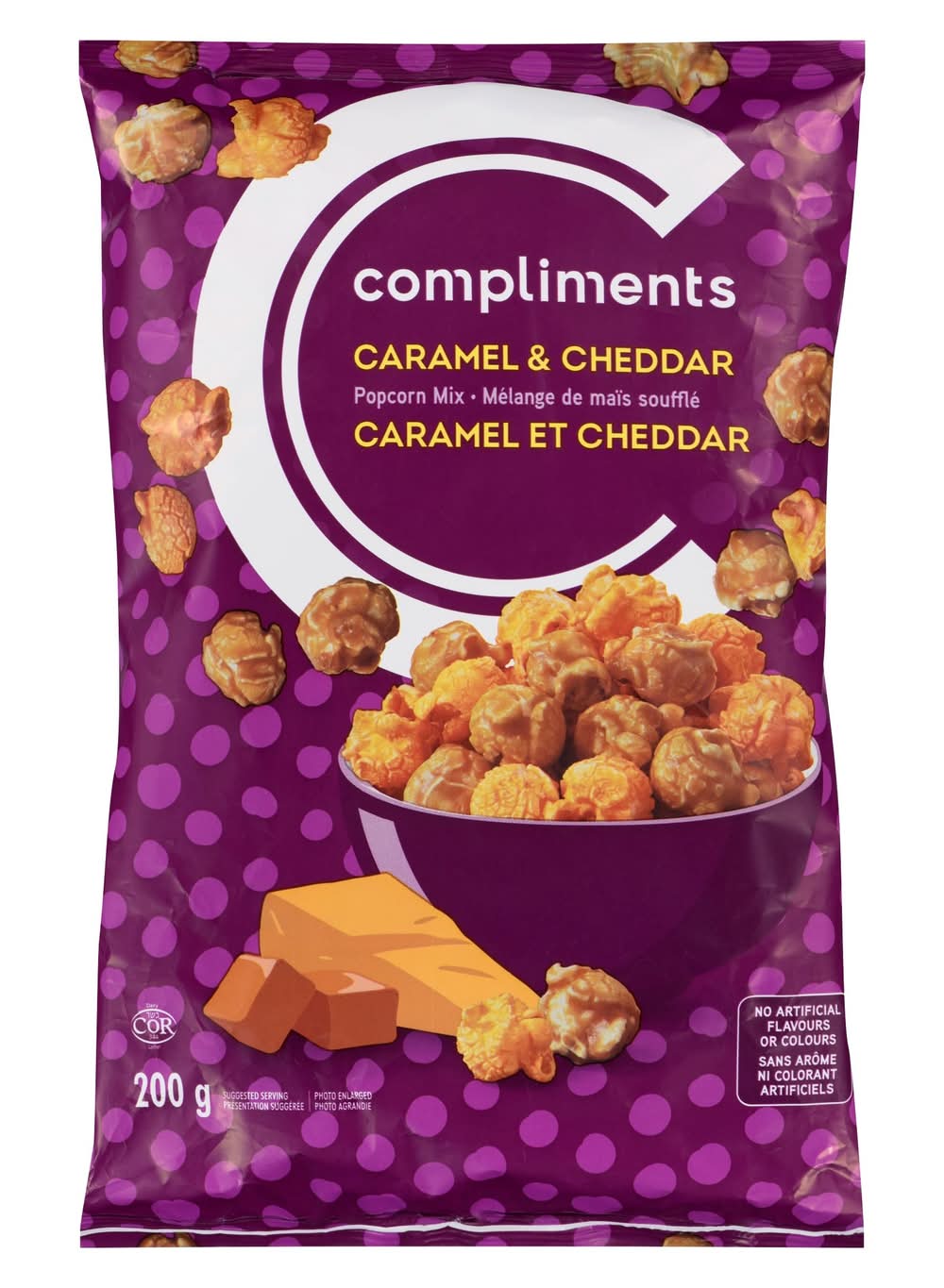 Compliments Caramel Cheddar Popcorn 200g