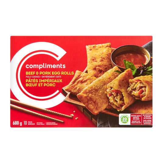Compliments Beef & Pork Egg Rolls 680g