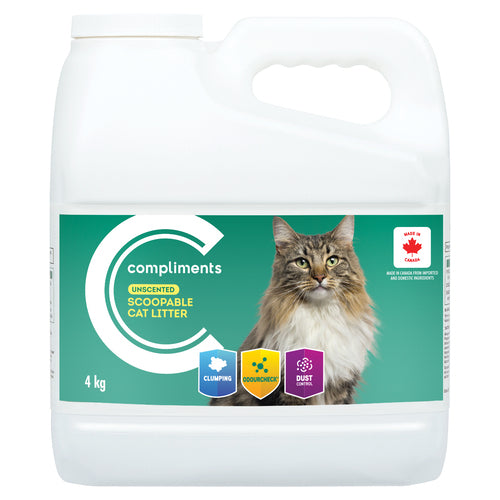Compliments Unscented Scoopable Cat Litter 4kg