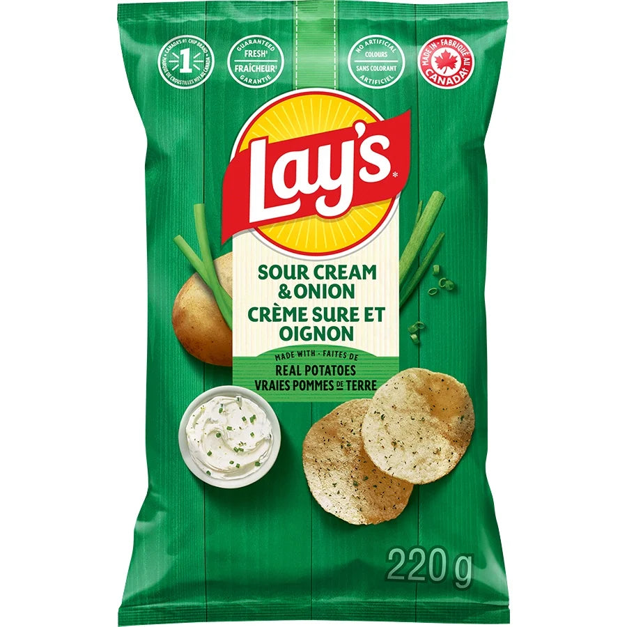 Lays Sour Cream & Onion 220g