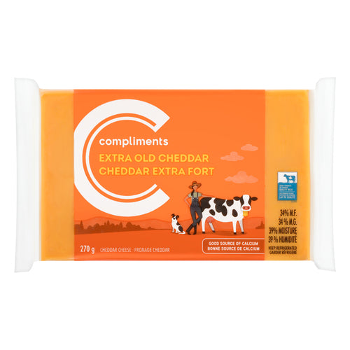 Compliments Old Cheddar Cheese Bar 270g