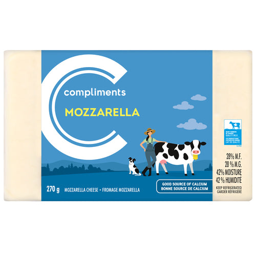 Compliments Pizza Mozzarella Cheese Bar 270g