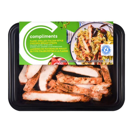 Compliments Flame Grilled Italian Style Chicken Strips 200g