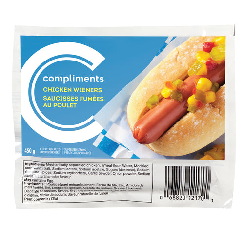 Compliments Chicken Wieners 450g