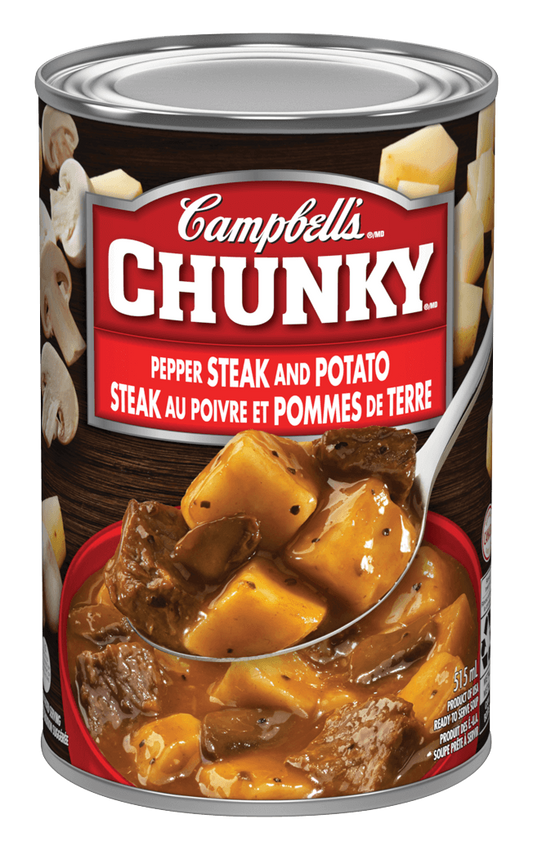 Campbell's Chunky pepper steak and potato soup 515ml