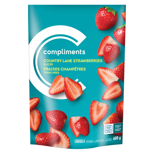Compliments Country Lane Strawberries Sliced 600g