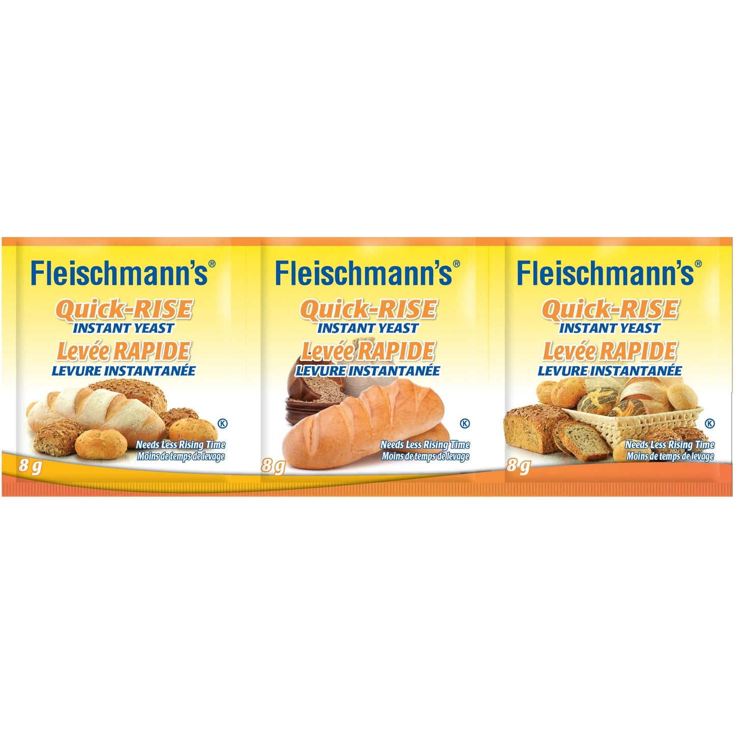 Fleischmann’s Quick Rise Instant Yeast 3pk 8g