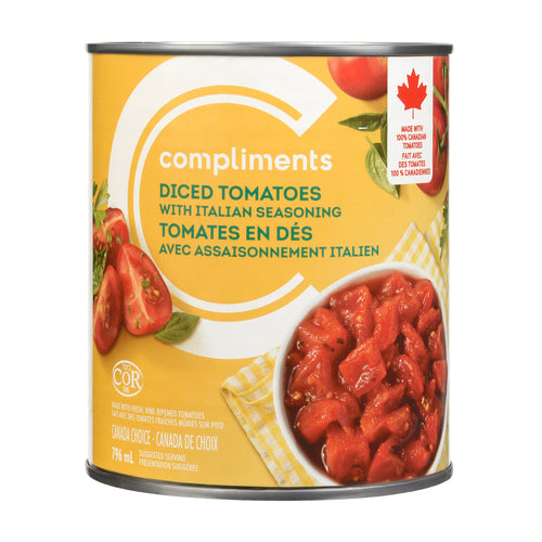 Compliments Diced Tomatoes with Italian Seasoning 796ml