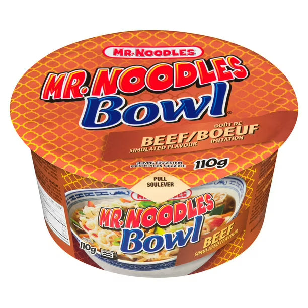 Mr Noodles Beef Flavour Bowl Noodles 110g