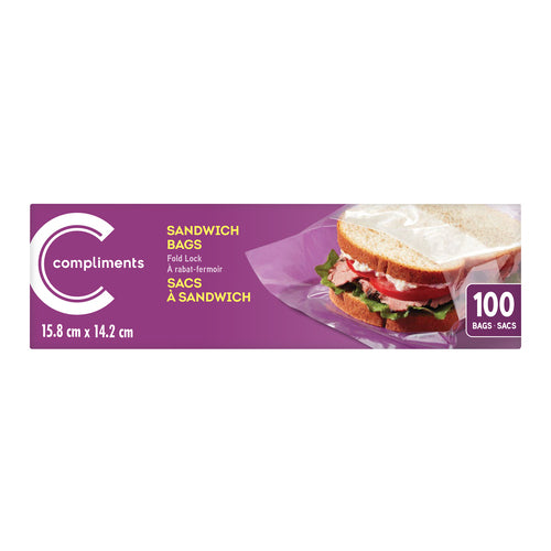 Compliments Sandwich Bags 100 Bgs