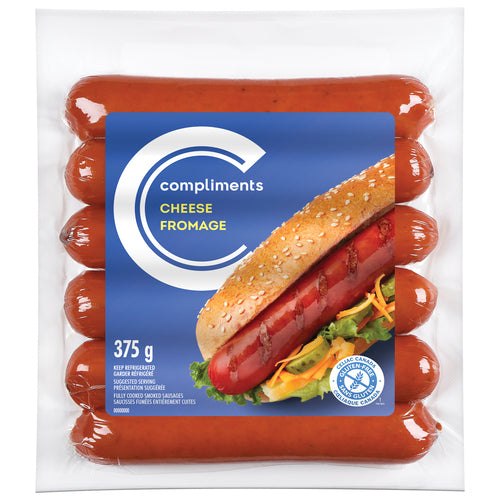 Compliments Cheese Sausages 375g