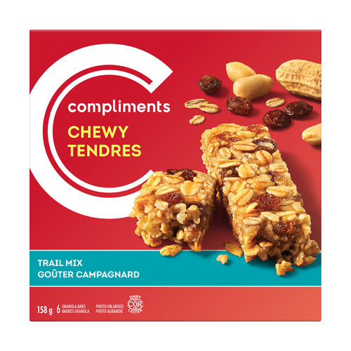 Compliments Chewy Trail Mix Granola Bars 158g