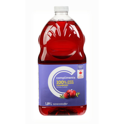 Compliments 100% Cranberry Juice 1.89L