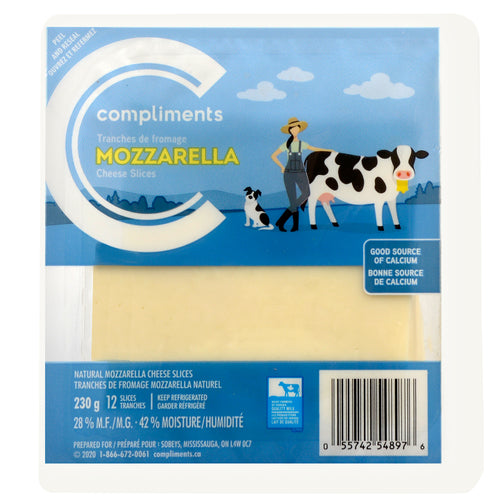 Compliments Mozzarella Cheese Slices 230g