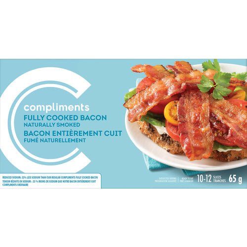 Compliments Fully Cooked Bacon 65g