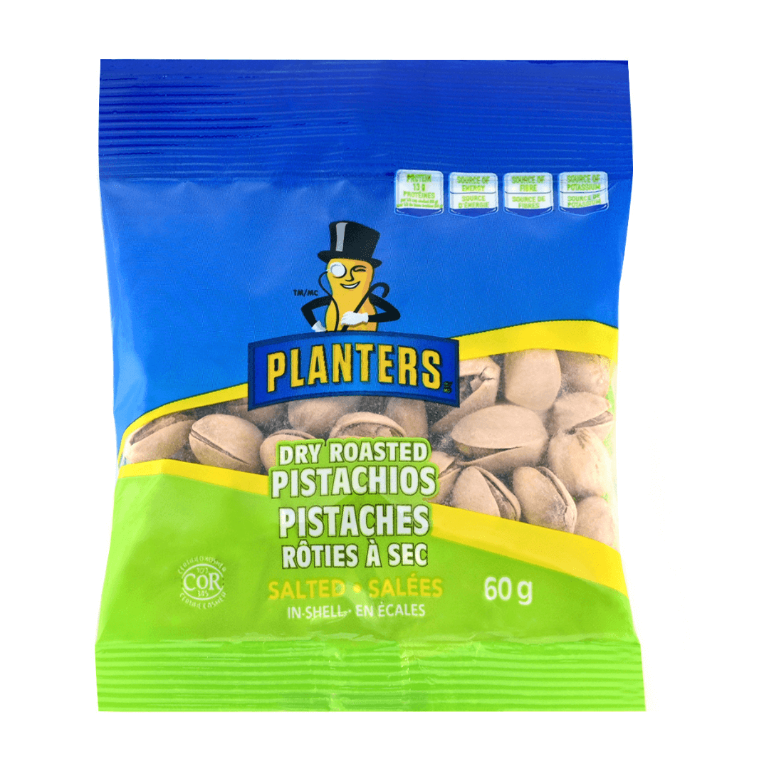 Planters Salted Dry Roasted In-Shell Pistachios 60g