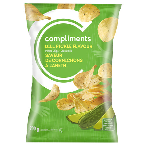 Compliments Dill Pickle Potato Chips 200g