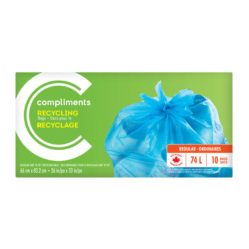 Compliments Recycling Bags 74l 10pk